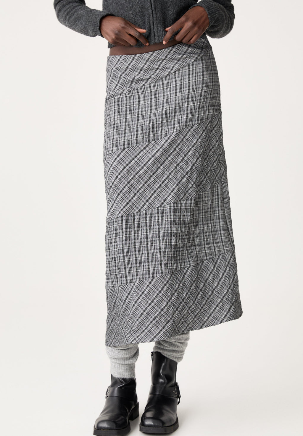 PULL&BEAR ASYMMETRIC CHECK - MIDI