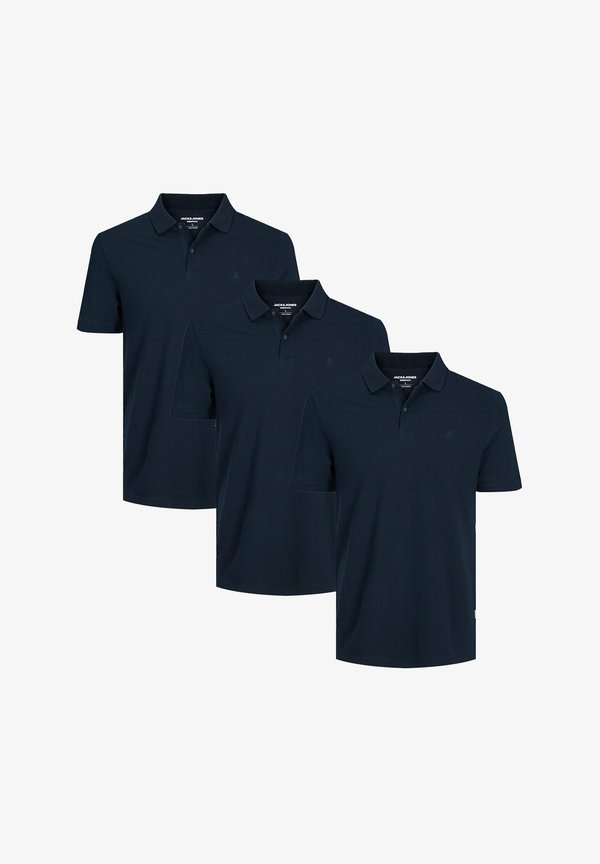 Jack & Jones 3 PACK - Polo shirt - navy blazer