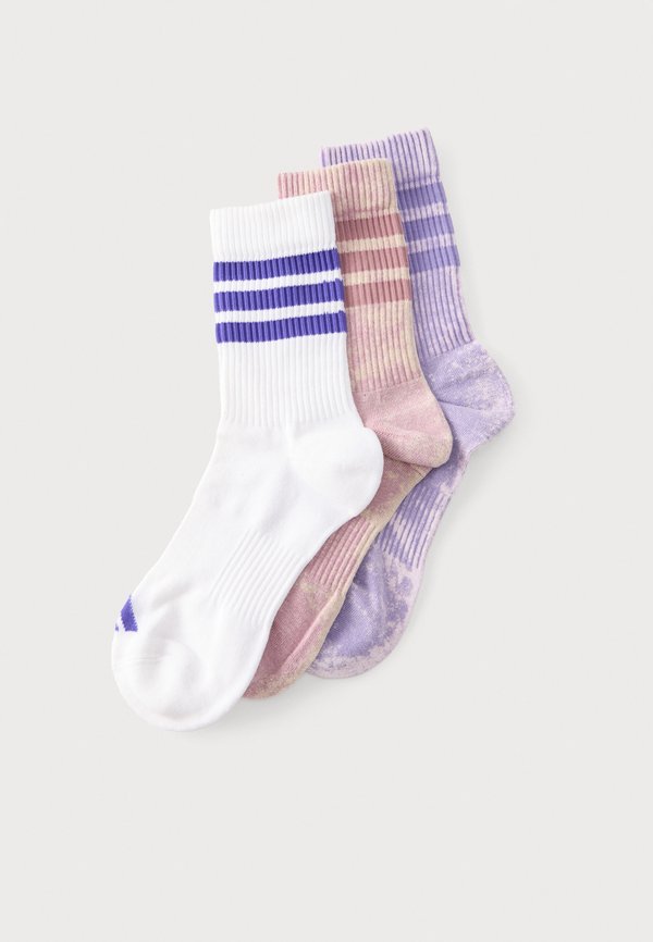 adidas Performance 3 STRIPES  CUSHIONED CREW STONE WASH 3 PAIR PACK UNISEX - Sports socks - magic lilac/magic mauve/white/pure purple