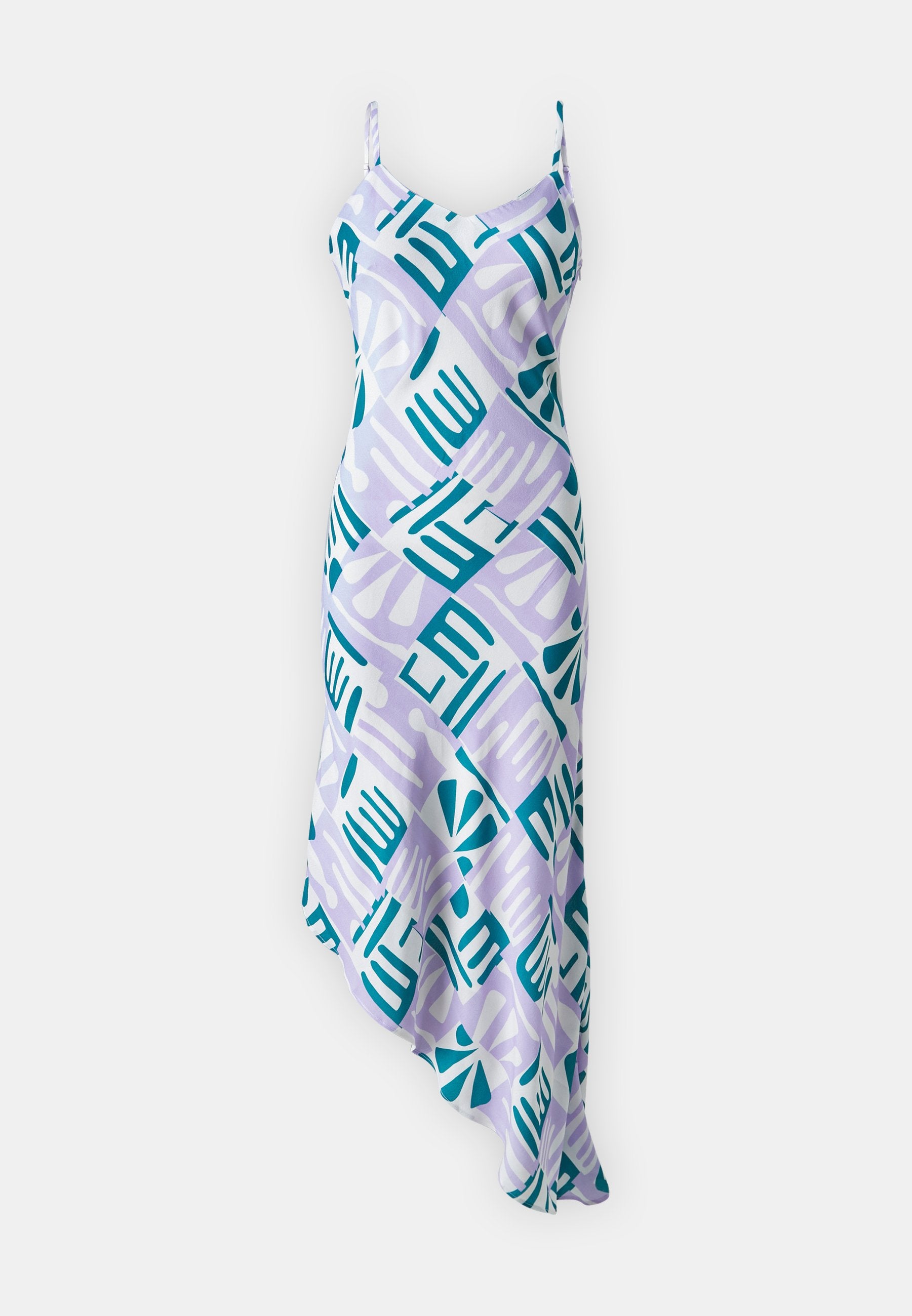 Colourful Rebel ALINA ABSTRACT TILES ASYMMETRIC DRESS