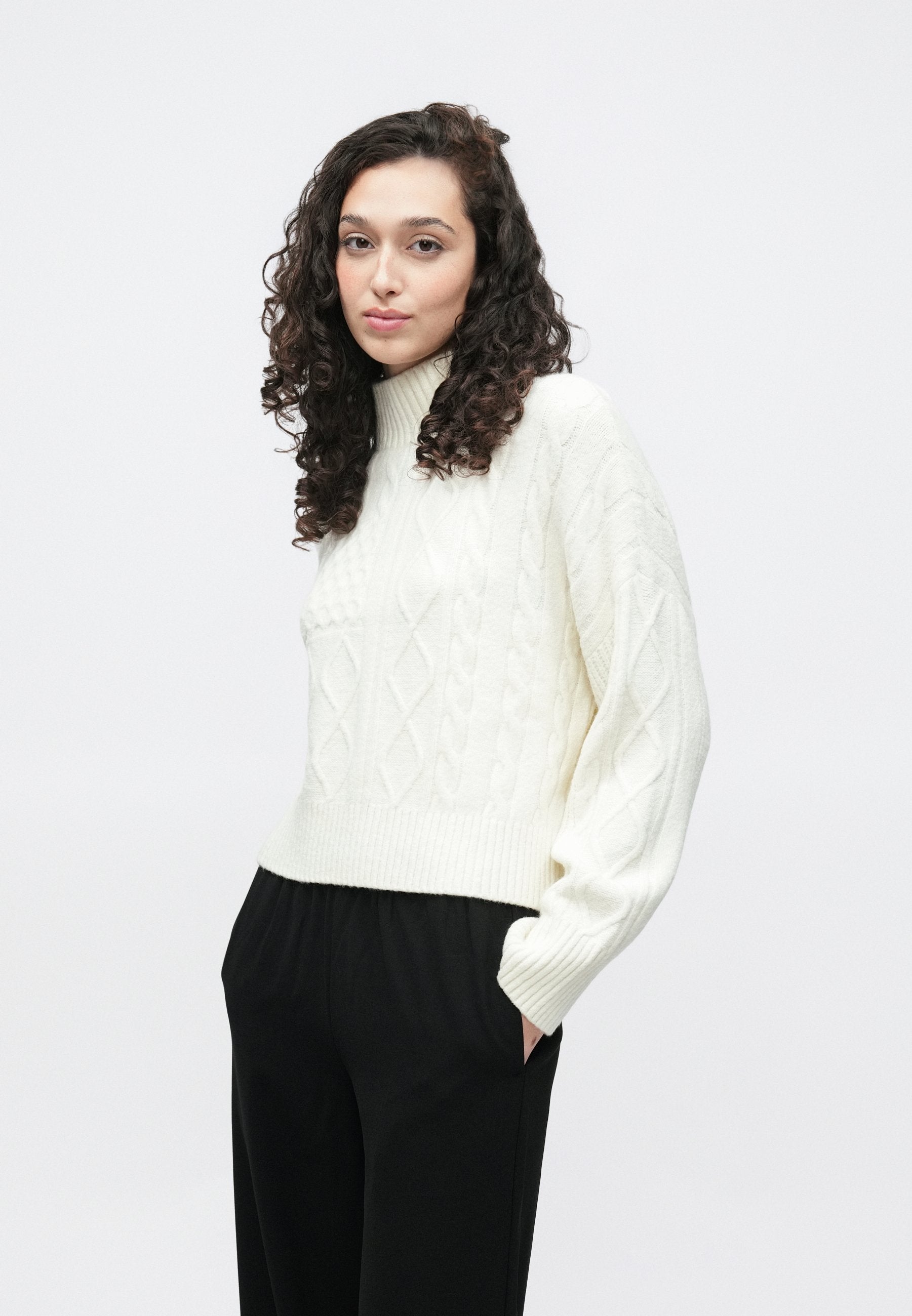 Abercrombie & Fitch EASY MOCKNECK JETSTREAM CABLE