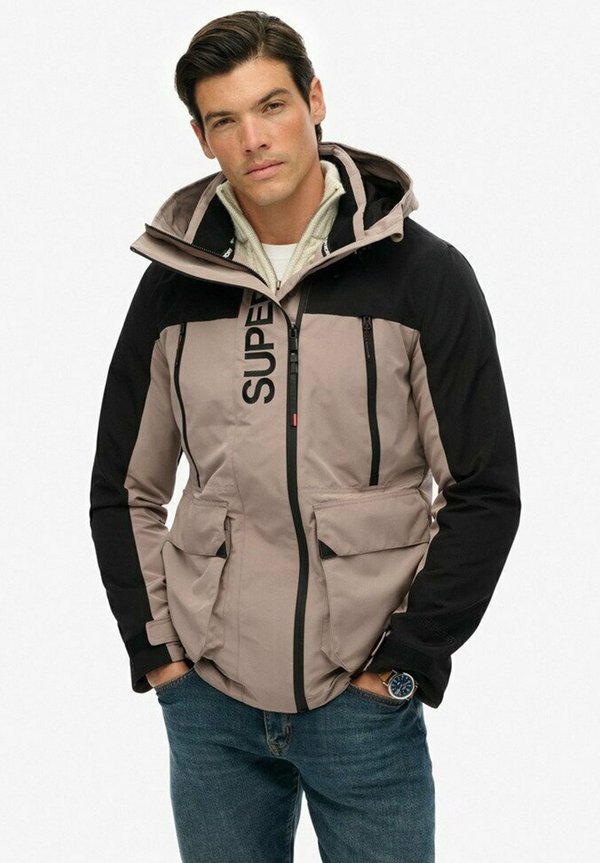Superdry & Co COLOUR BLOCK  - Windbreaker - deep beige slub