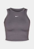 Nike Performance ONE FITTED CROP TANK - Top - thunder grey/white