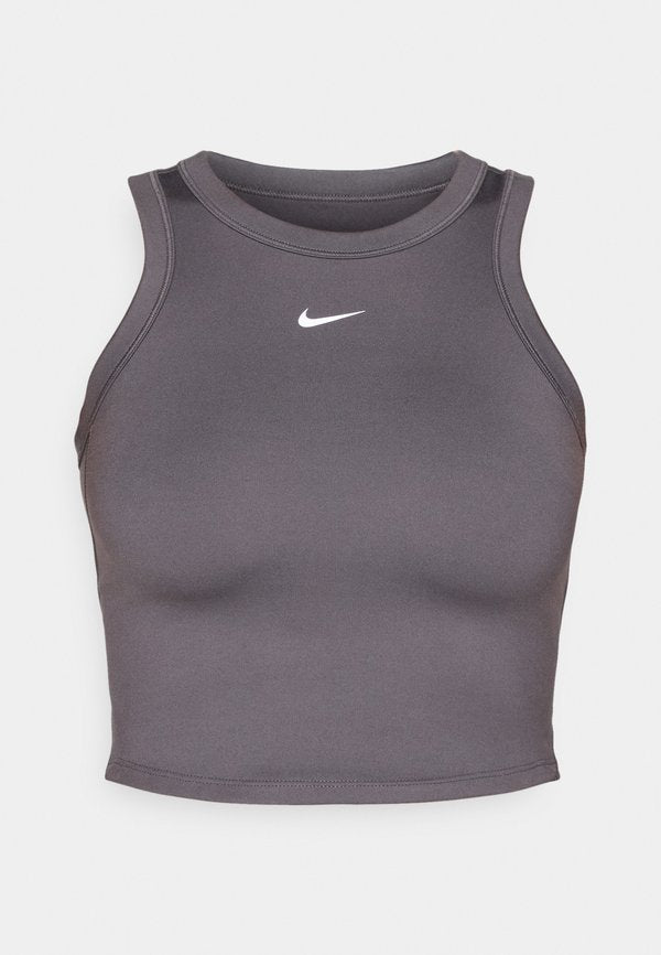 Nike Performance ONE FITTED CROP TANK - Top - thunder grey/white