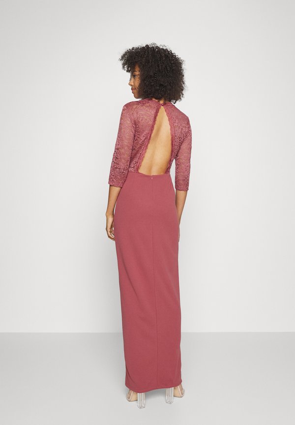 WAL G. WGXZL WEDDING - ROSE LACE TOP MAXI DRESS