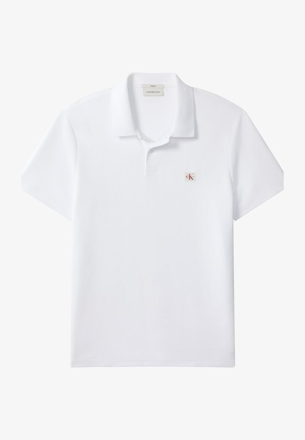 Calvin Klein Jeans MICRO WAFFLE CLASSIC BADGE - Polo shirt - bright white