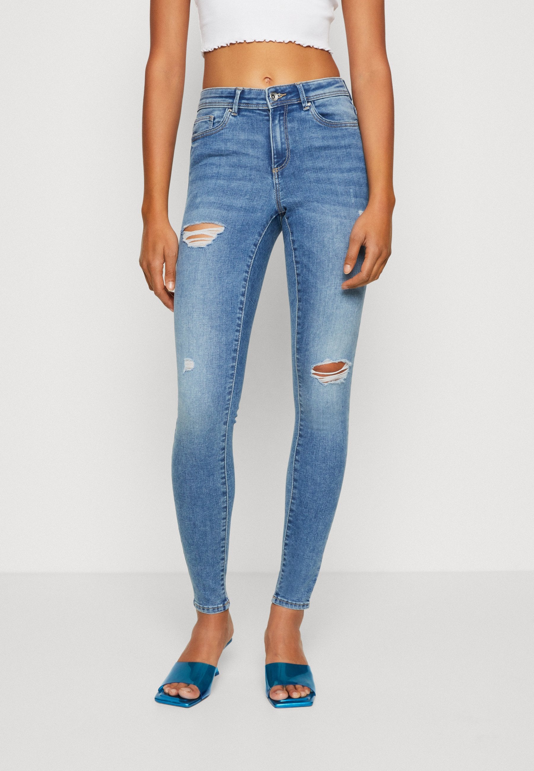 Skinny fit ONLWAUW Mid waist Media 3