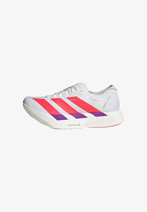 adidas Performance ADIZERO ADIOS PRO - Road running shoes - ftwr white/lucid red/shock purple