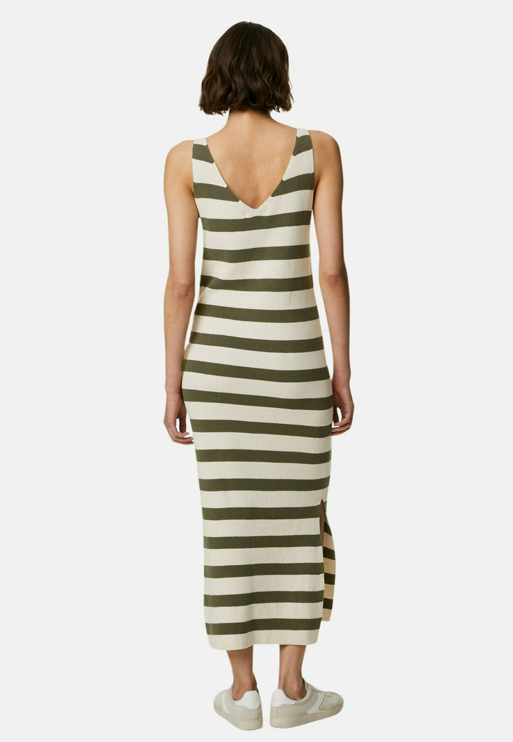 Marks & Spencer STRIPED V-NECK MIDI