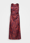 WAL G CURVE AUTUMN WEDDING SASHA BACK CROSS PRINT MAXI