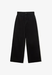 Bershka Wide Leg - black/light blue
