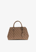 Guess LEONA LOGO - Handbag - beige