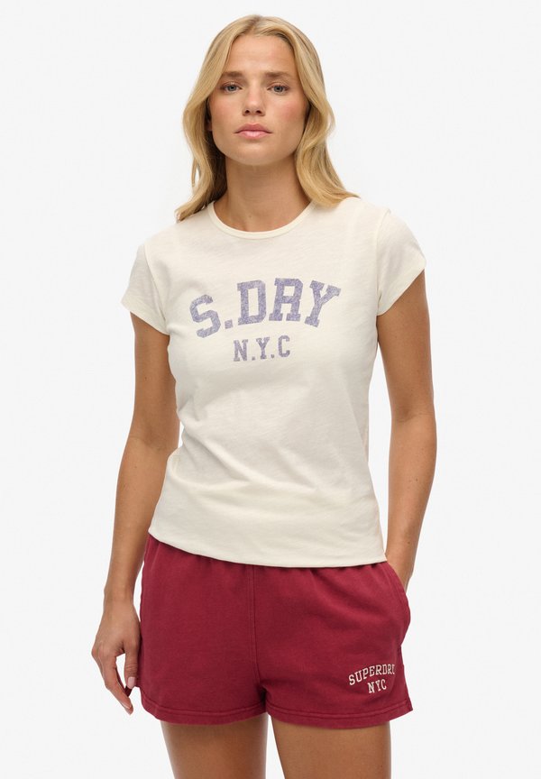 Superdry & Co Print T-shirt - off white