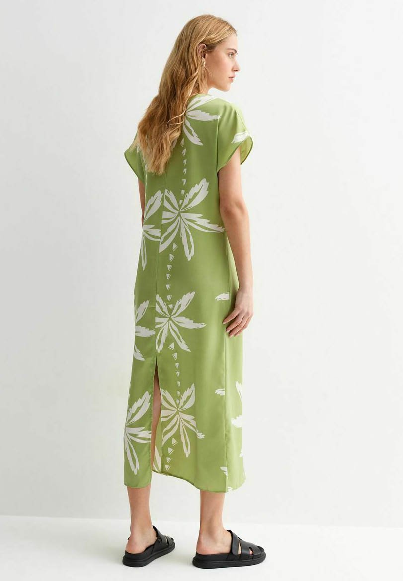 New Look PALM PRINT CREW NECK MIDI