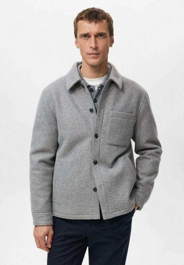 Mango Light jacket - mottled grey