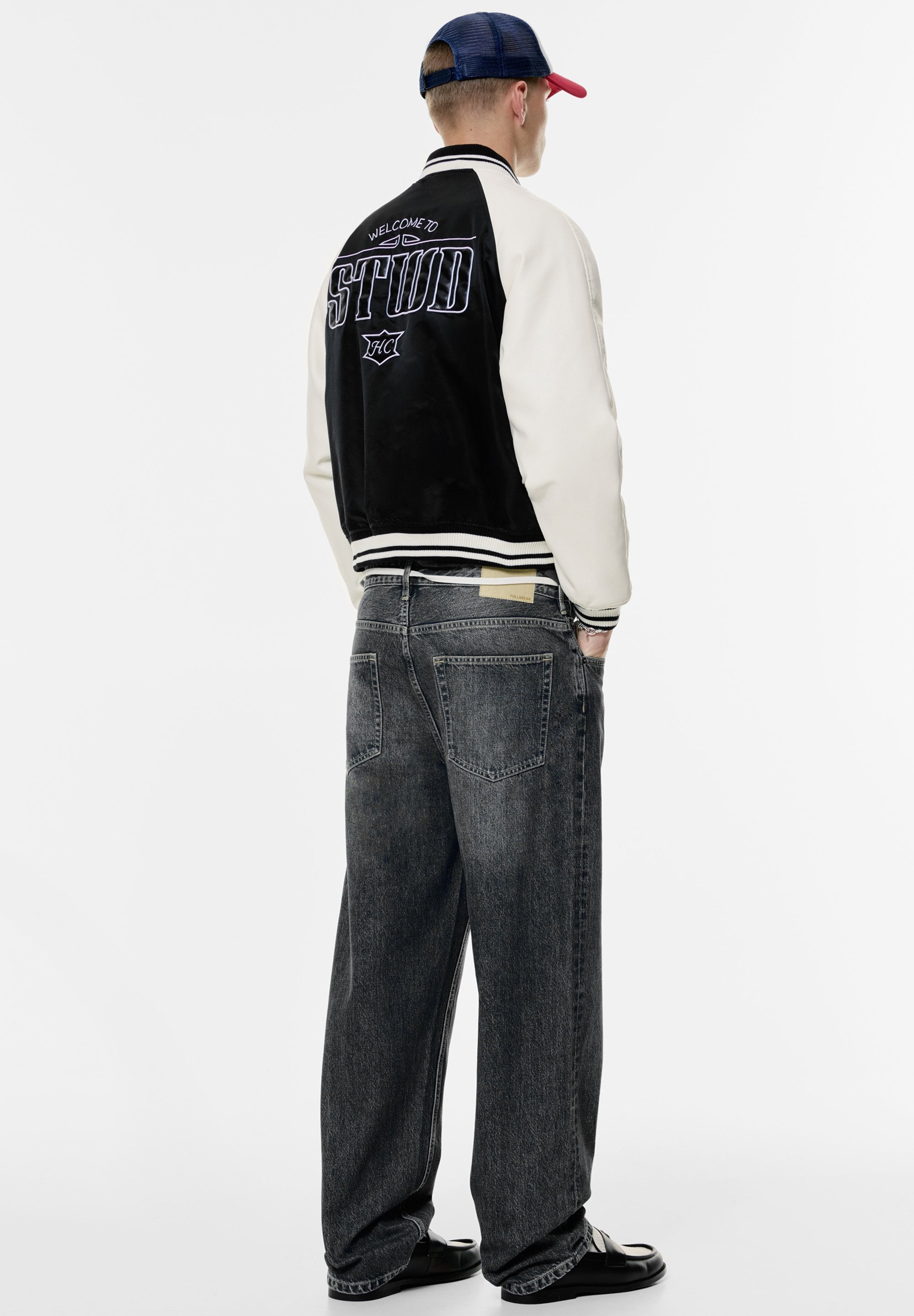 PULL&BEAR EMBROIDERED VARSITY
