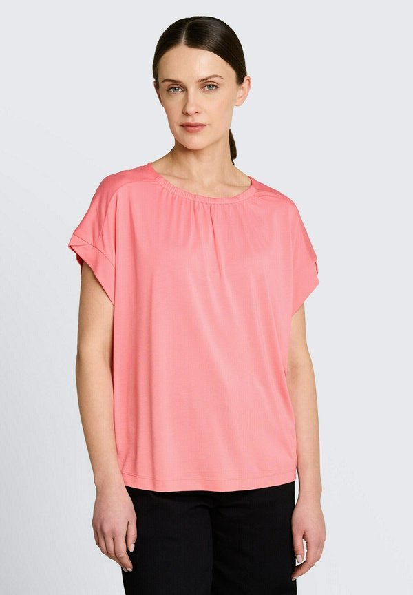 TOM TAILOR TOM TAILOR T-SHIRT T-SHIRT MIT RAFFUNGEN - Basic T-shirt - soft fuchsia pink