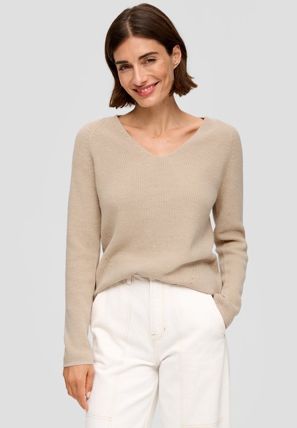s.Oliver RAGLAN ÄRMELN - Jumper - sandfarben