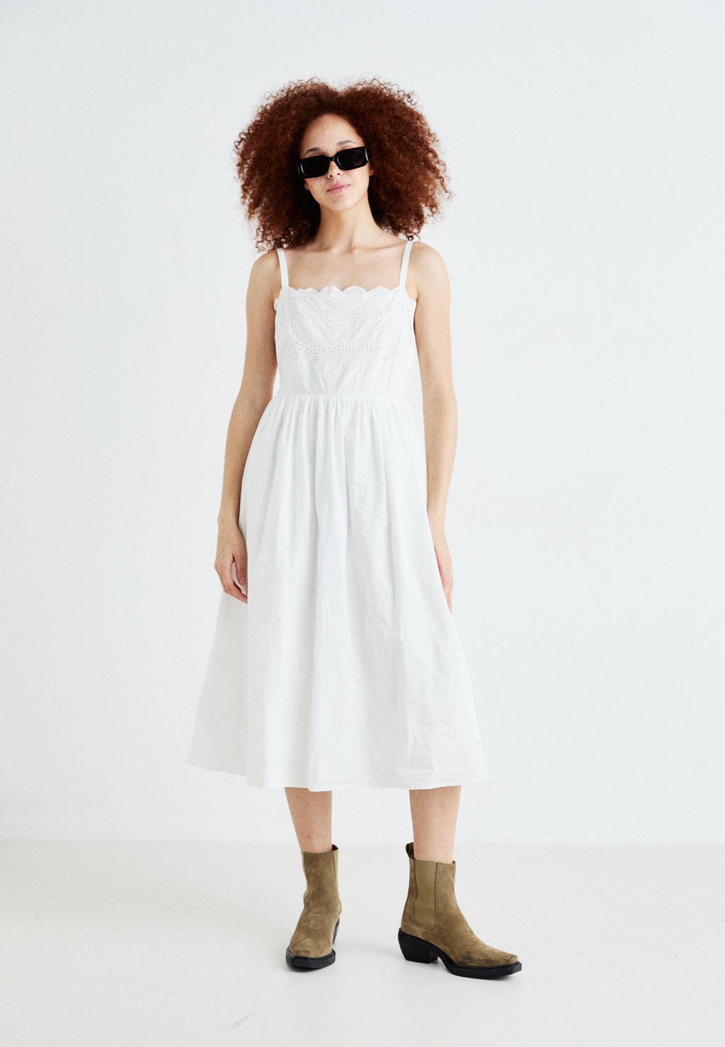 GAP EYELET MIDI DRESS