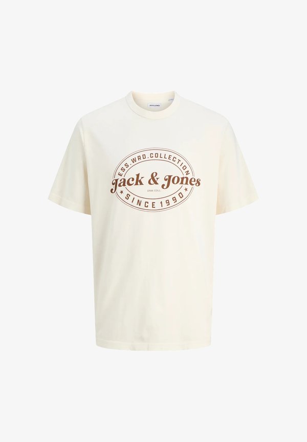 Jack & Jones Logo - Print T-shirt - beige