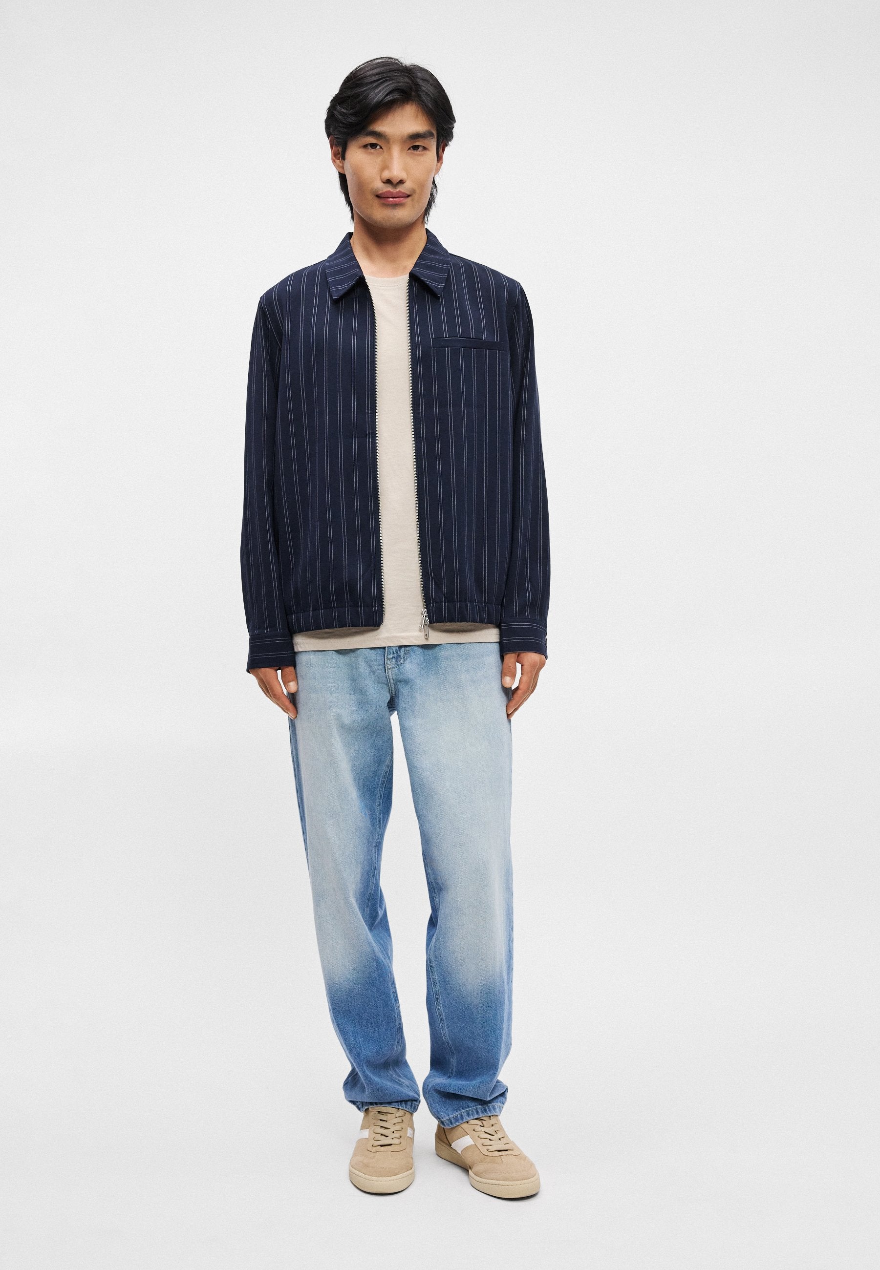 PINSTRIPED OVERSHIRT Media 6