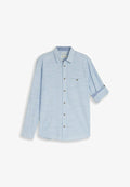 TOM TAILOR Shirt - blue petrol structure