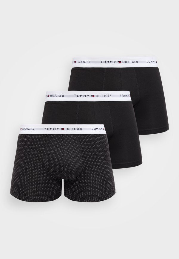 Tommy Hilfiger 3-PACK SIGNATURE REPEAT LOGO WAISTBAND TRUNKS - Trunks - black
