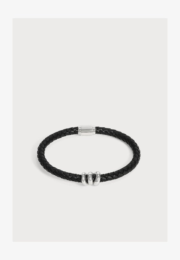 Tommy Hilfiger NAUTICAL KNOT FOR HIM - Bracelet - black/silver-coloured