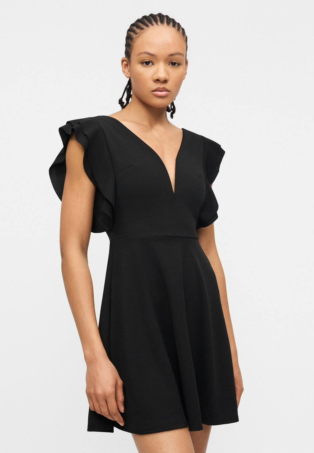 WAL G PETITE LUCIA  SLEEVE SKATER DRESS