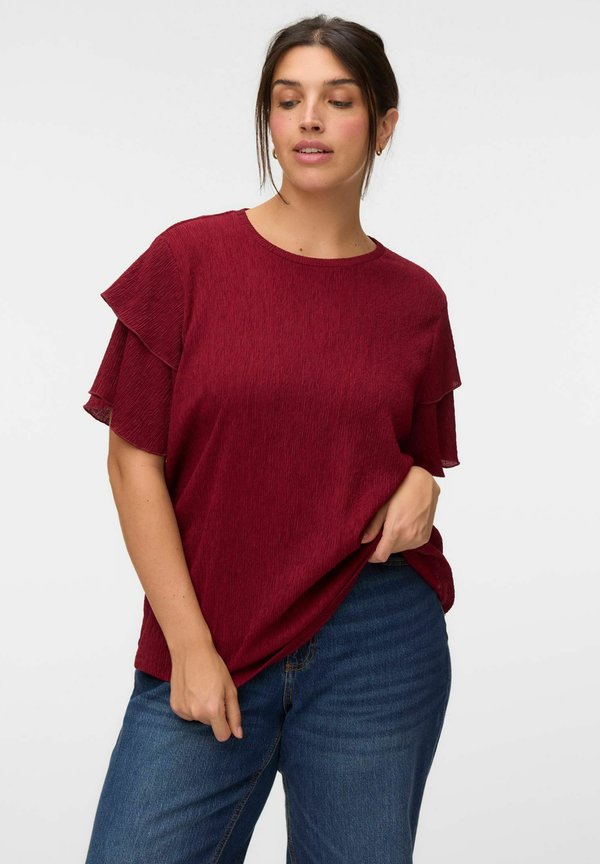 Vero Moda Curve T-SHIRT VMCAMANDA TOP - Blouse - biking red