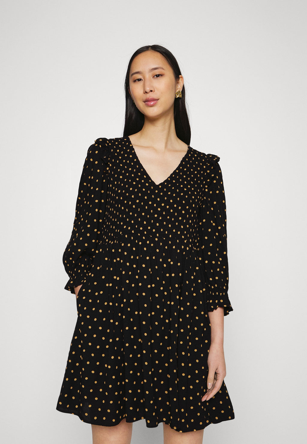 Madewell VNECK SMOCKED BODICE DRESS