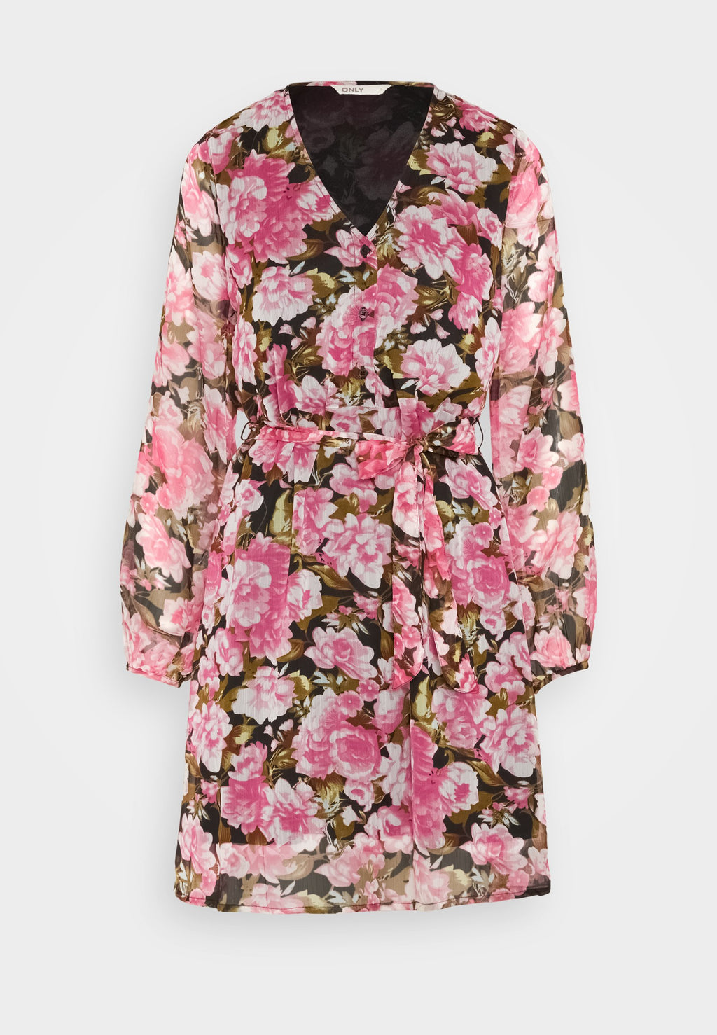 ONLY ONLSAGA V NECK BUTTON DRESS