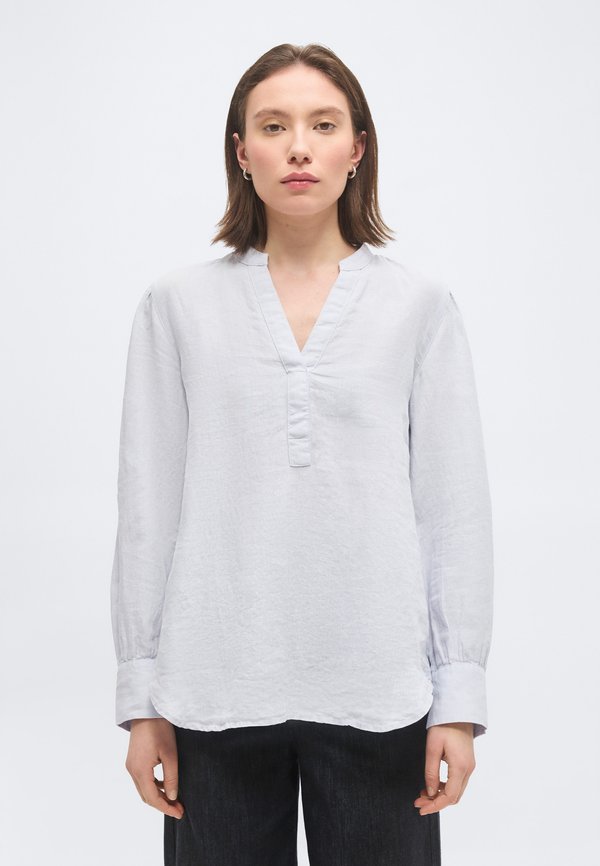 Marc O'Polo BLOUSE A SHAPE PLEAT DETAIL AT CENTER BACK COLLAR LONGSLEEVE SOLID