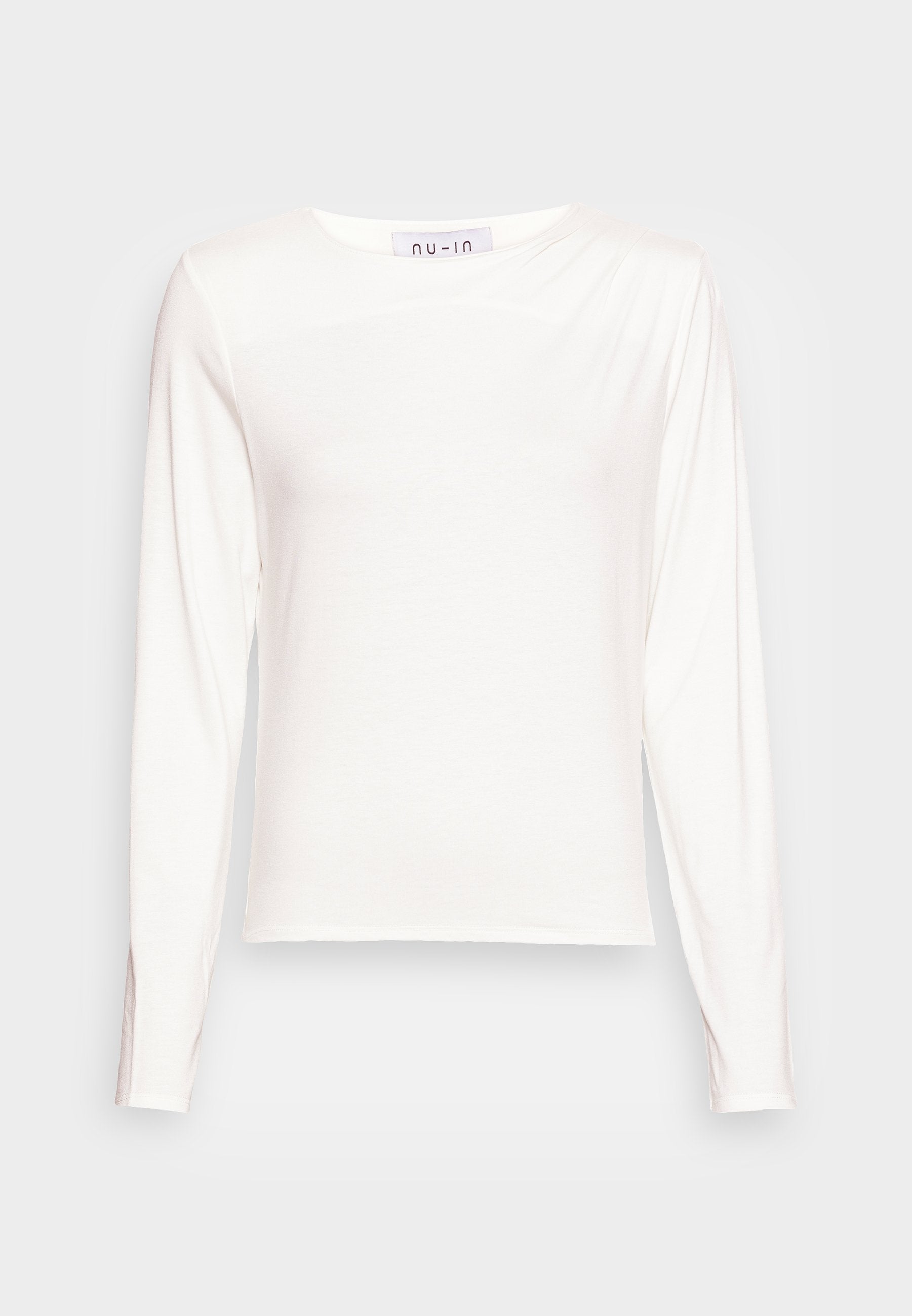 NU-IN DRAPED SHOULDER LONG SLEEVE TEE