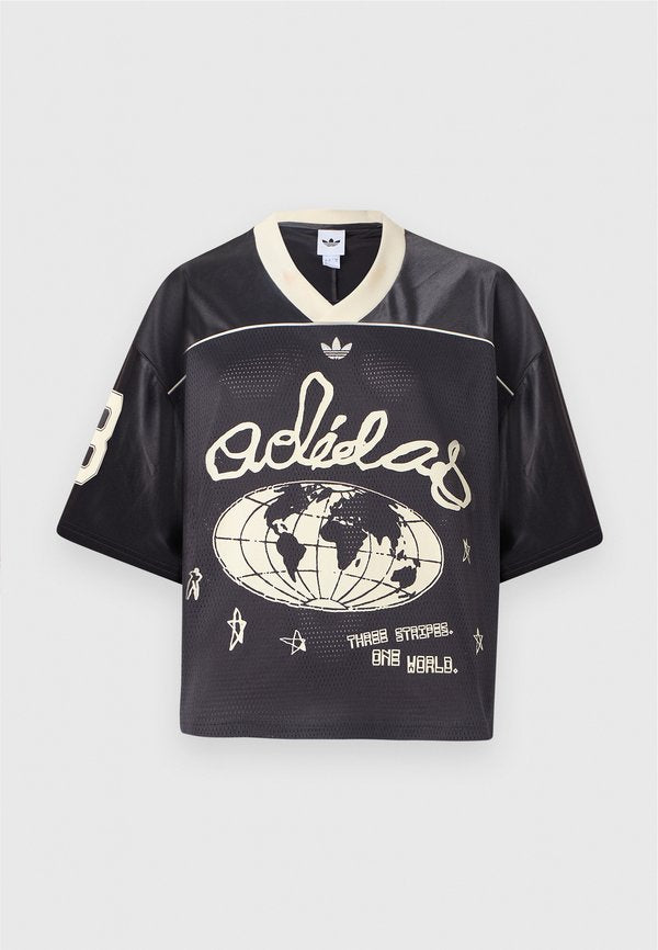 adidas Originals CROPPED - Print T-shirt - utility black
