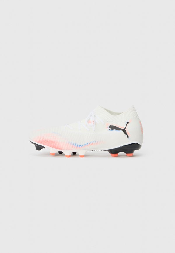 Puma FUTURE 8 MATCH - Firm-ground football boots - white/black/glowing red