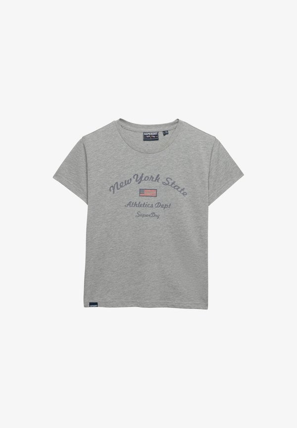 Superdry & Co ATHLETIC ESSENTIALS GRAPHIC  - Print T-shirt - grey marl