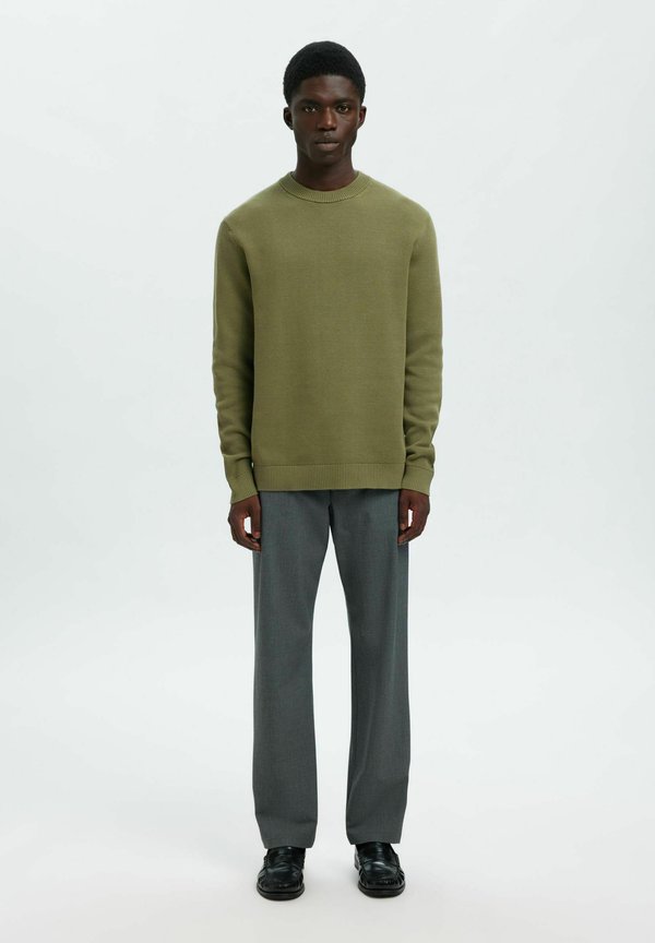 Selected SLHDANE LS KNIT STRUCTURE CREW NECK NOOS