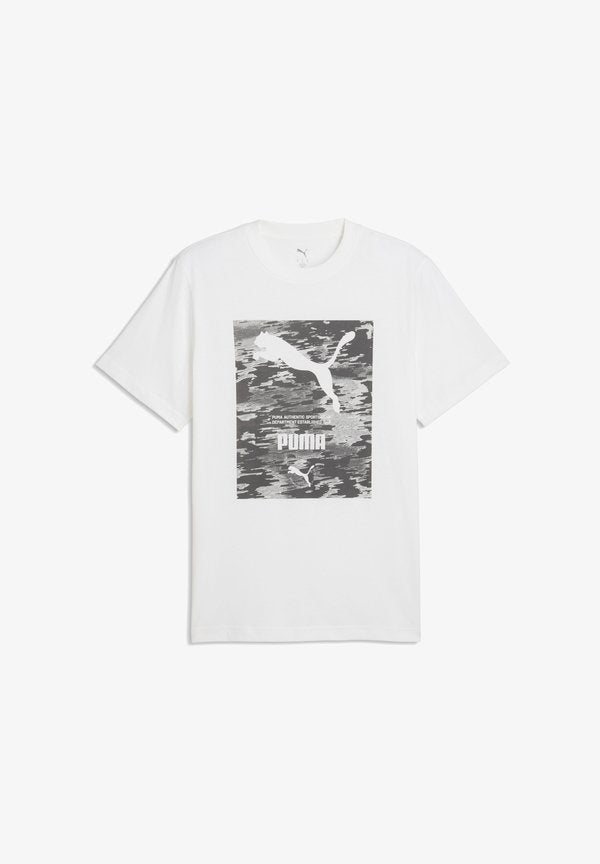 Puma PUMA SPORT CAMO GRAPHIC T-SHIRT - Print T-shirt - white