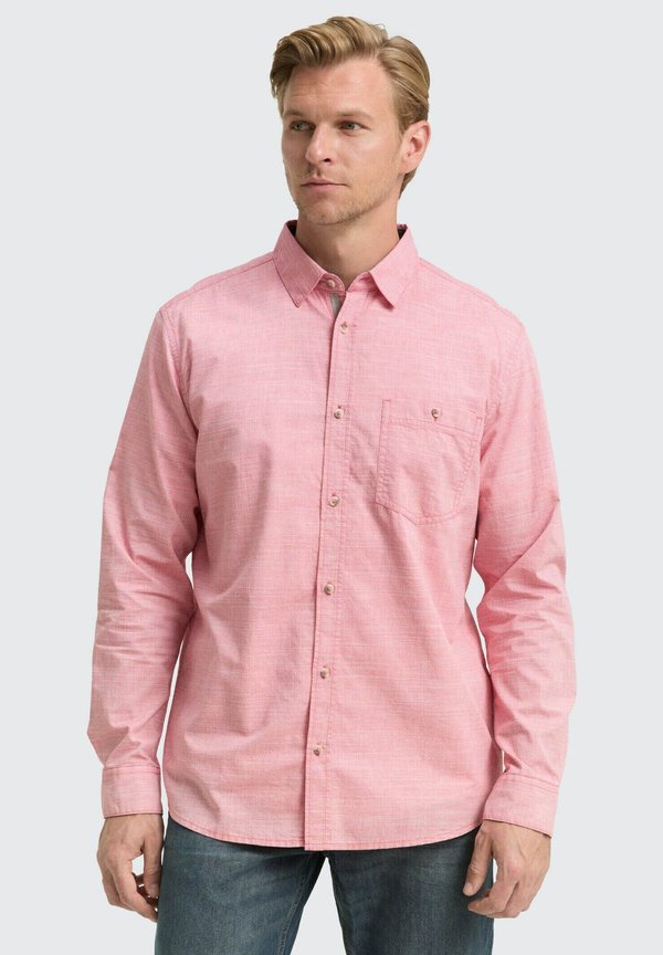 TOM TAILOR MIT BRUSTTASCHE - Shirt - red/white horizontal structure
