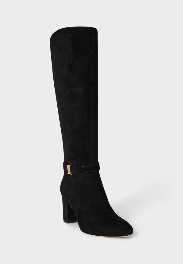 Lauren Ralph Lauren KELLIE SUEDE TALL BOOT HEEL