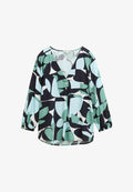 TOM TAILOR MIT MUSTER - Blouse - green dots and shapes design