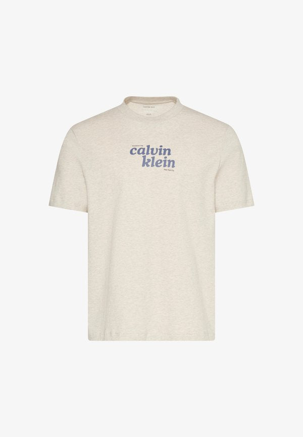 Calvin Klein Jeans Print T-shirt - beige/grey heather