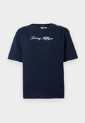 GOLD-TONE BUTTON LOGO EMBROIDERY RELAXED T-SHIRT Media 1