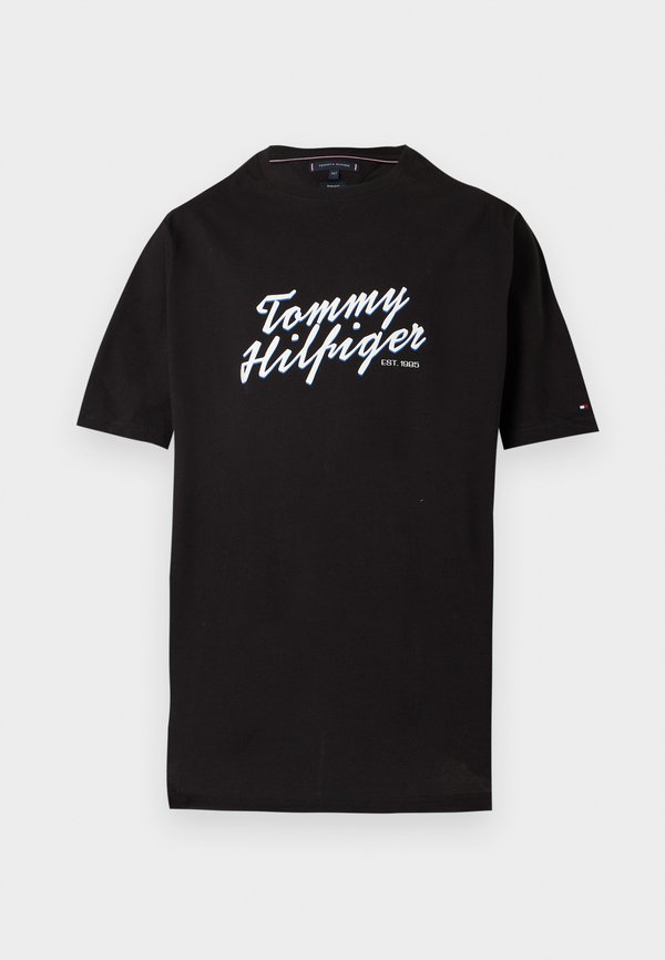 Tommy Hilfiger SUMMER TEXT GRAPHIC TEE - Print T-shirt - black