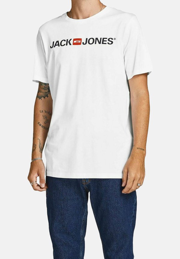 Jack & Jones 6ER PACK - Print T-shirt - weiß marineblau schwarz