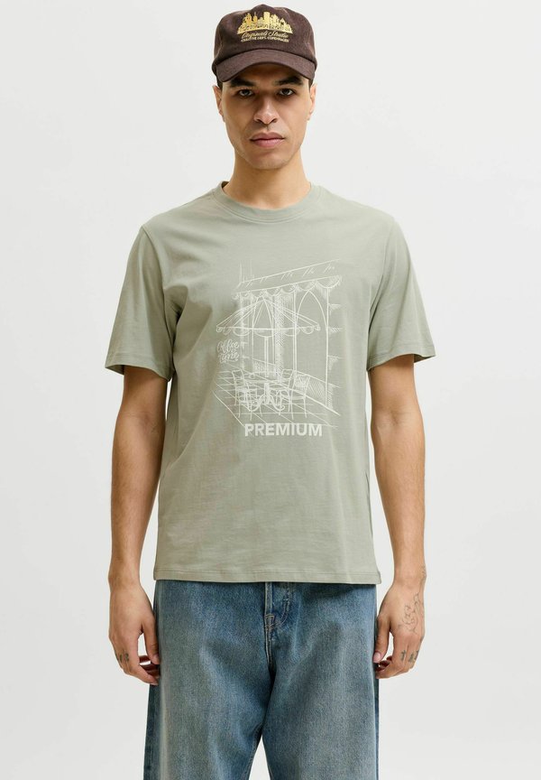 Jack & Jones T- - Print T-shirt - seagrass