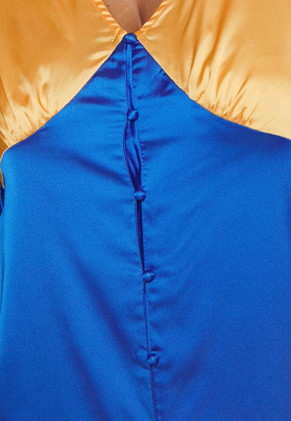 IN THE STYLE CURVE BLOCK COLOUR MIDI DRESS