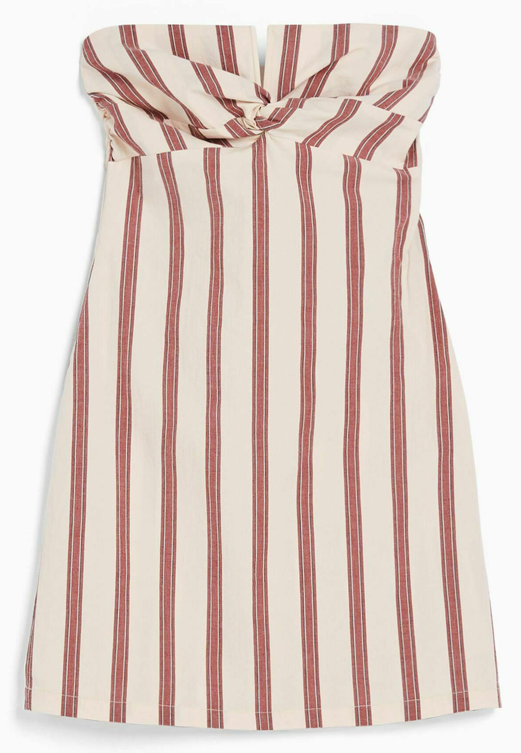 Bershka STRIPED FITTED WITH KNOTTED NECKLINE MINI