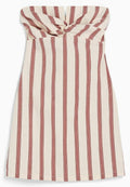 STRIPED FITTED WITH KNOTTED NECKLINE MINI Media 1